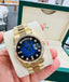 Rolex Day-Date 36 Presidential 18238 18K Yellow Gold Factory Blue Viniet Diamond Dial 
