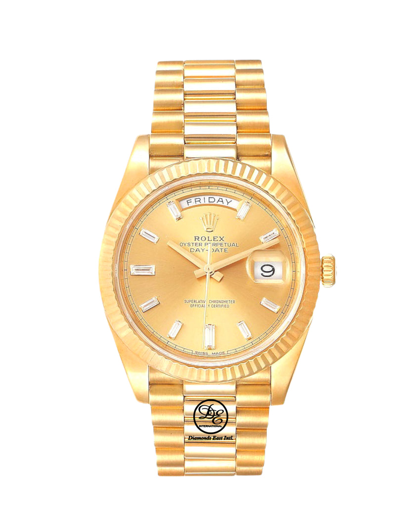 Rolex President Day-Date 40 228238 18K Yellow Gold Factory Diamond Dial | Diamonds East Intl.