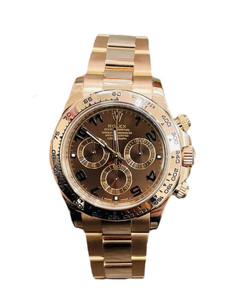 Rolex Daytona 116505 Rose Gold Chocolate Arabic Dial PreOwned - Diamonds East Intl.