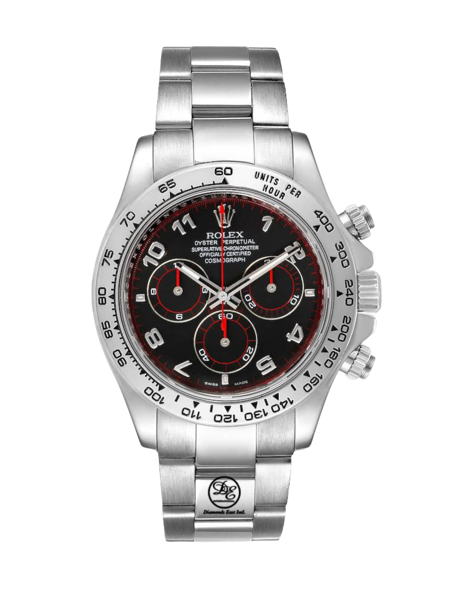 Rolex Daytona 116509 40mm White Gold Black Arabic Dial On Oyster Box and Papers