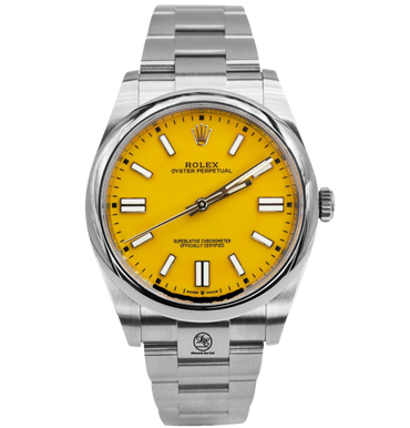 Rolex Oyster Perpetual 124300 41mm Yellow Dial UNWORN - Diamonds East Intl.