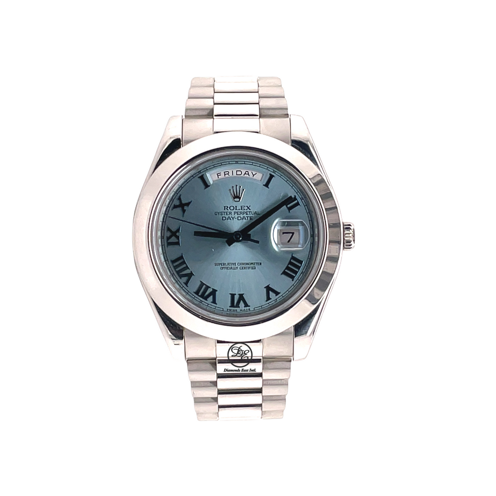 Rolex President Day-Date II Platinum 218206 41mm Box/Papers Pre-Owend - Diamonds East Intl.