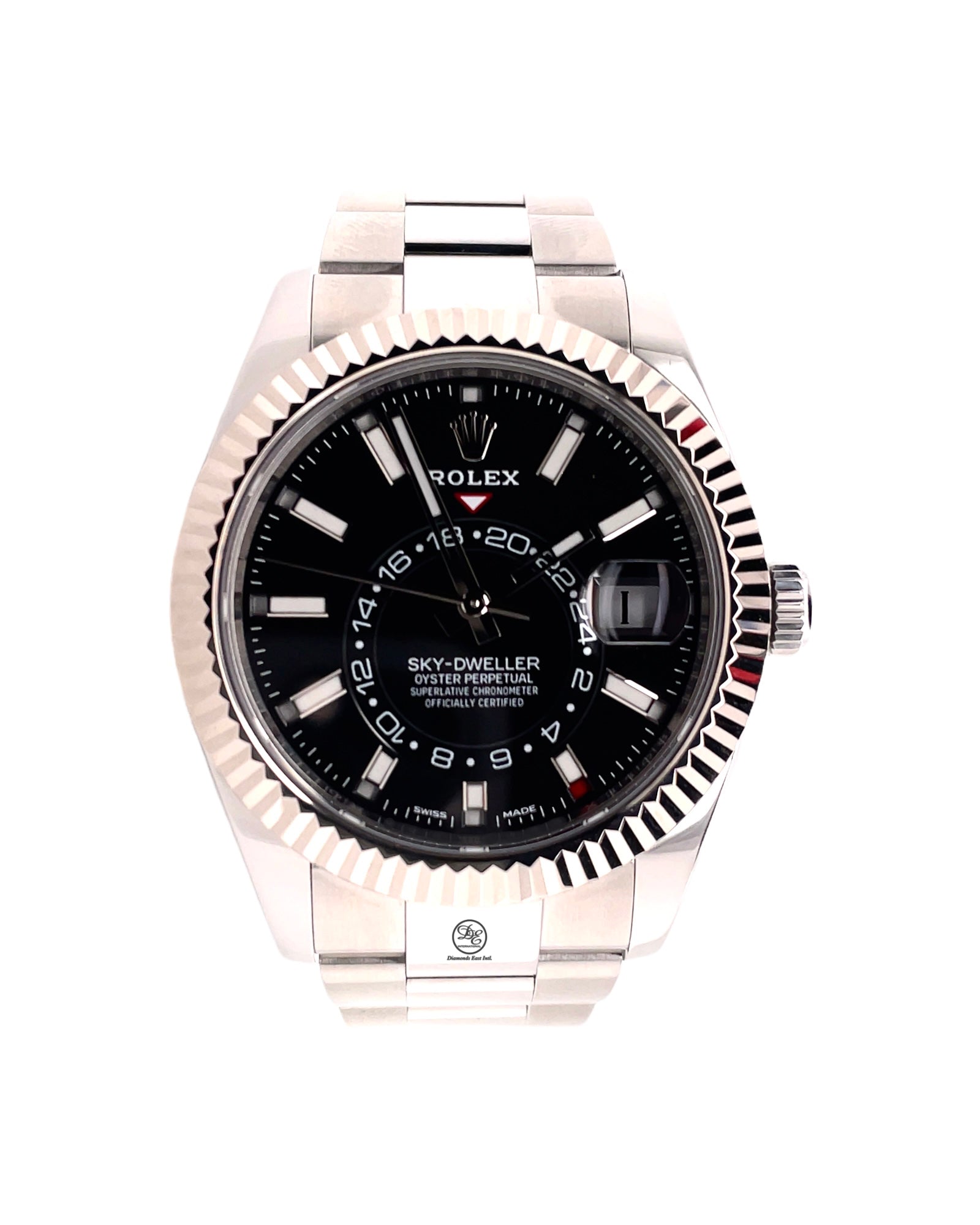 Rolex sky dweller clearance steel black dial