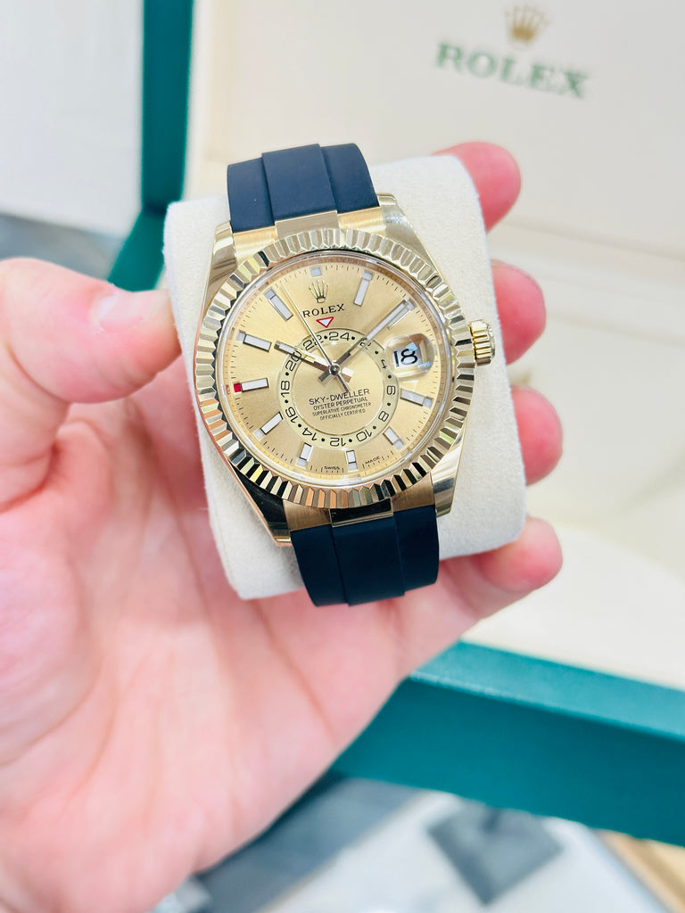 Rolex sky dweller two tone champagne dial Clearance