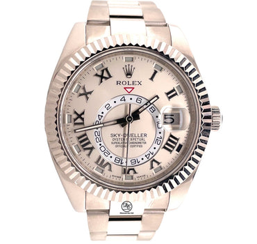 Rolex Sky-Dweller White Gold Oyster Bracelet White Dial 326939 PreOwned - Diamonds East Intl.