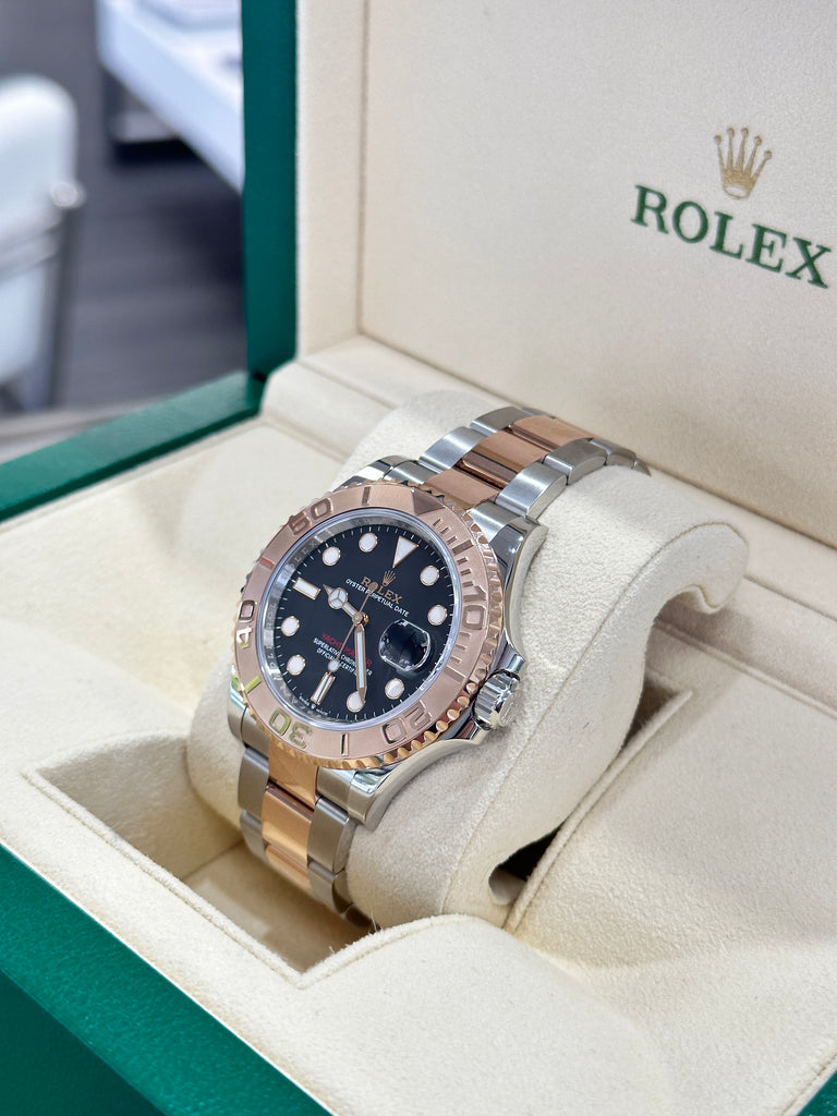 Rolex Yacht-Master 40 12662118K EverRose Gold with Black Dial MINT  BOX/PAPERS | Diamonds East Intl.