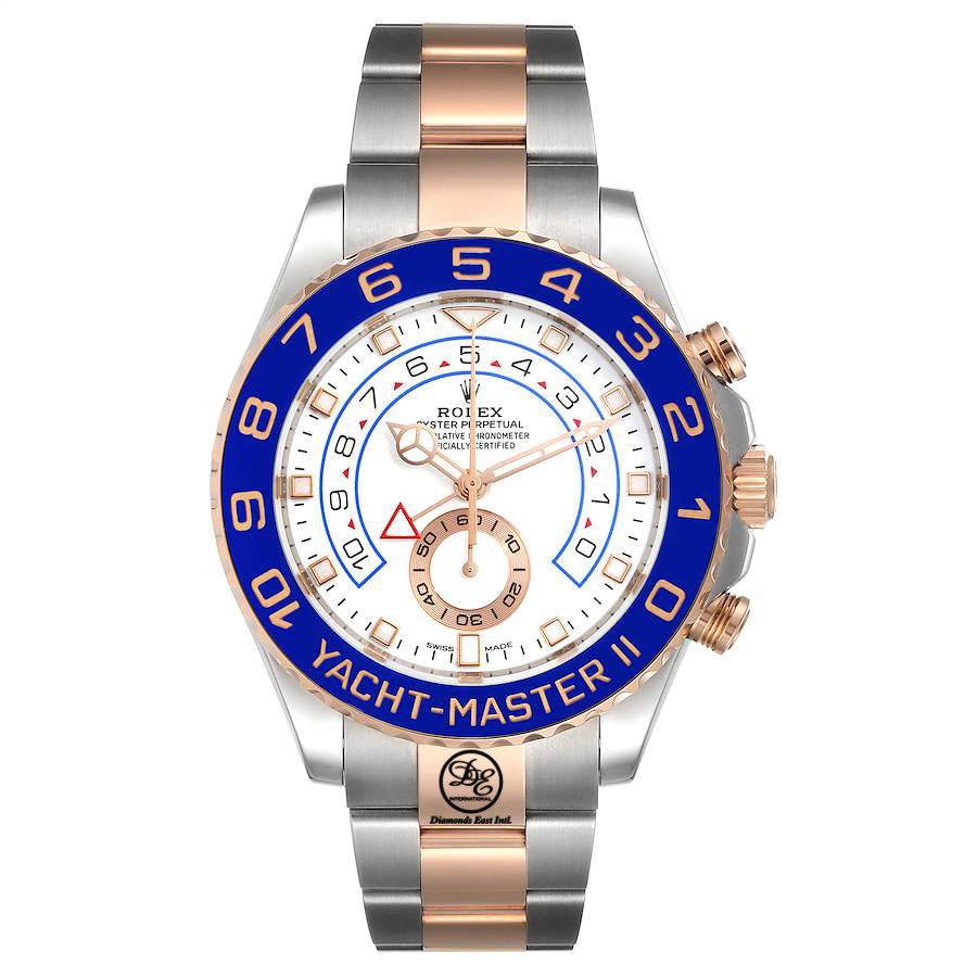 Rolex Yacht-Master II 116681 18K Rose Gold/Stainless Steel Oyster Mercedes Hands Box and Papers Unworn - Diamonds East Intl.