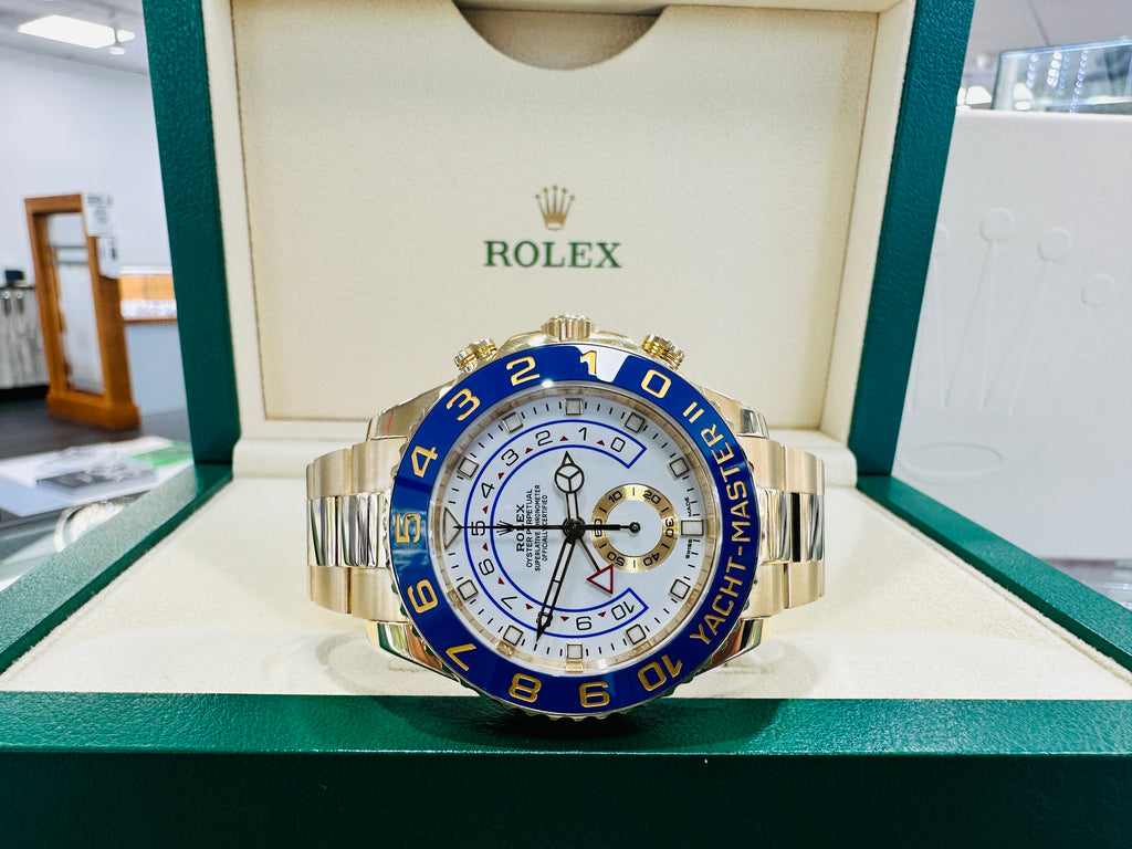 Rolex Yacht-Master II 116688 18K Yellow Gold Mercedes Hands 44 Box and Papers MINT