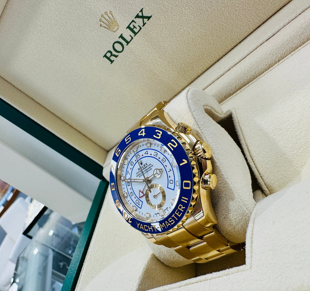 rolex yachtmaster gold on wrist