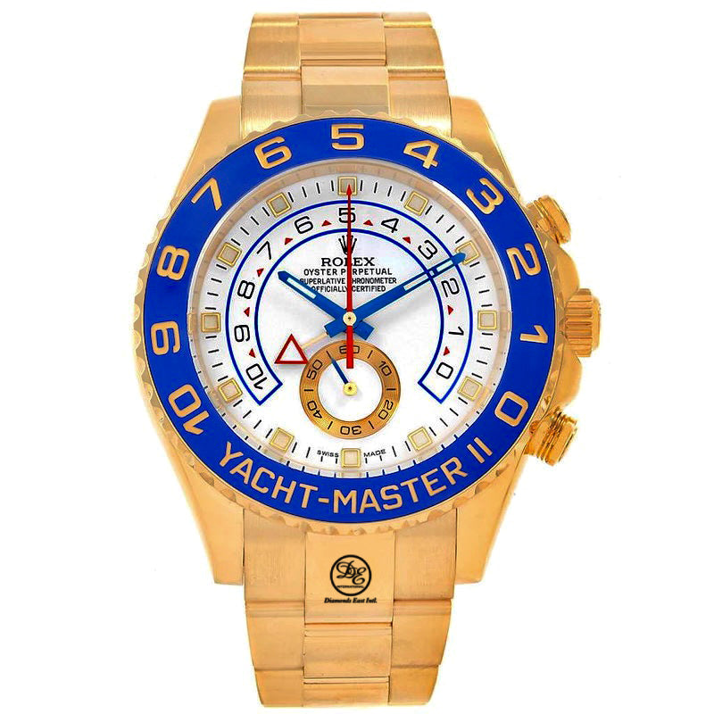Rolex Yacht-Master II 18k Yellow Gold 116688 Oyster Box /Papers - Diamonds East Intl.