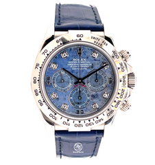 Rolex Zenith Daytona 16519 18K White gold Factory Diamond Sodalite