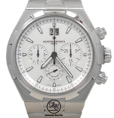 VACHERON CONSTANTIN OVERSEAS 49150/B01A-9095 CHRONOGRAPH WATCH SILVER DIAL - Diamonds East Intl.
