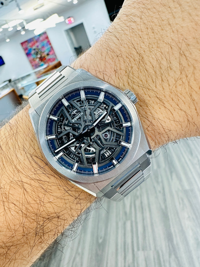 Zenith Defy Classic 41mm Ceramic Blue Skeleton Dial Watch