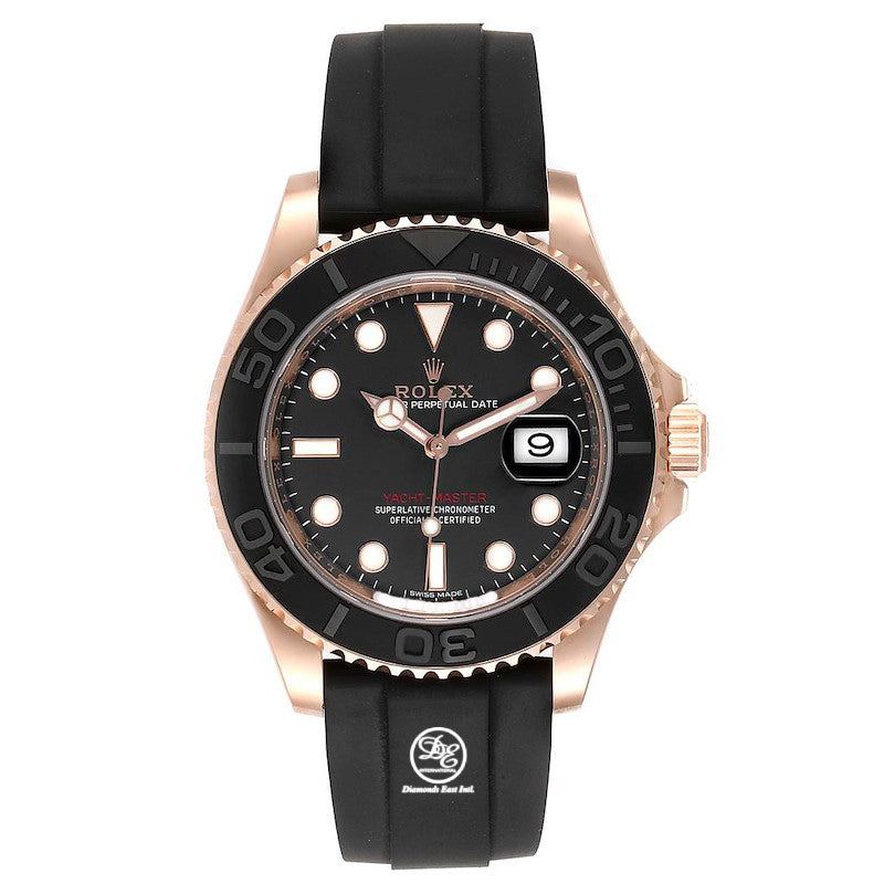 Rolex submariner rose deals gold rubber strap