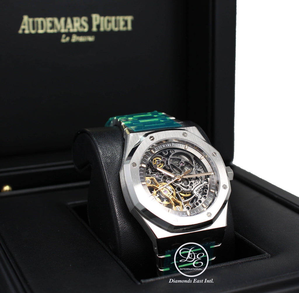 Audemars Piguet Royal Oak Slate Grey Skeleton Dial Automatic Men's Watch  15407ST.OO.1220ST.01 - Watches, Royal Oak - Jomashop