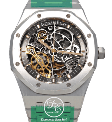 Audemars Piguet Royal Oak 41mm Grey Skeleton Dial BOX/PAPERS 15407ST.OO.1220ST.01 *NEW* - Diamonds East Intl.
