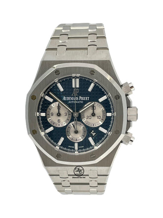 Audemars Piguet Royal Oak Blue Chronograph 41mm 26331ST.OO.1220ST.01 BOX/PAPERS UNWORN - Diamonds East Intl.
