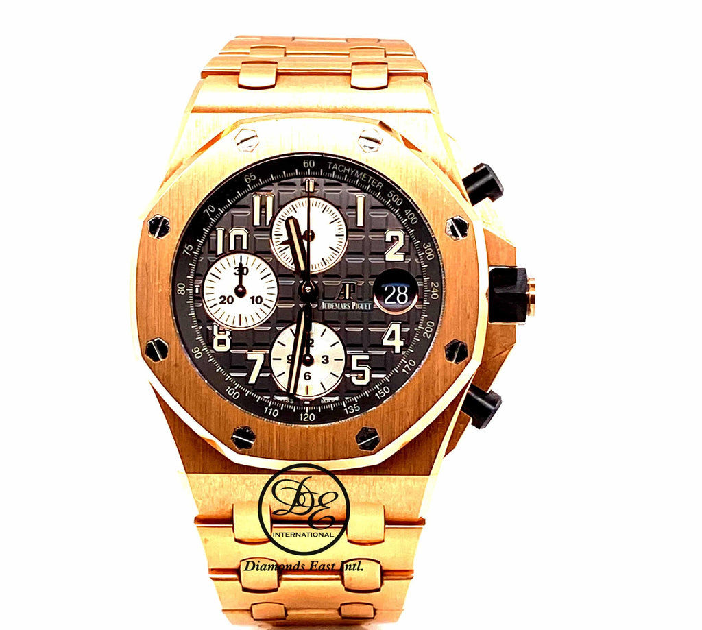 Audemars Piguet Royal Oak Offshore Chronograph 18k Rose Gold 26470OR.OO.1000OR.02 Box/Papers Mint - Diamonds East Intl.
