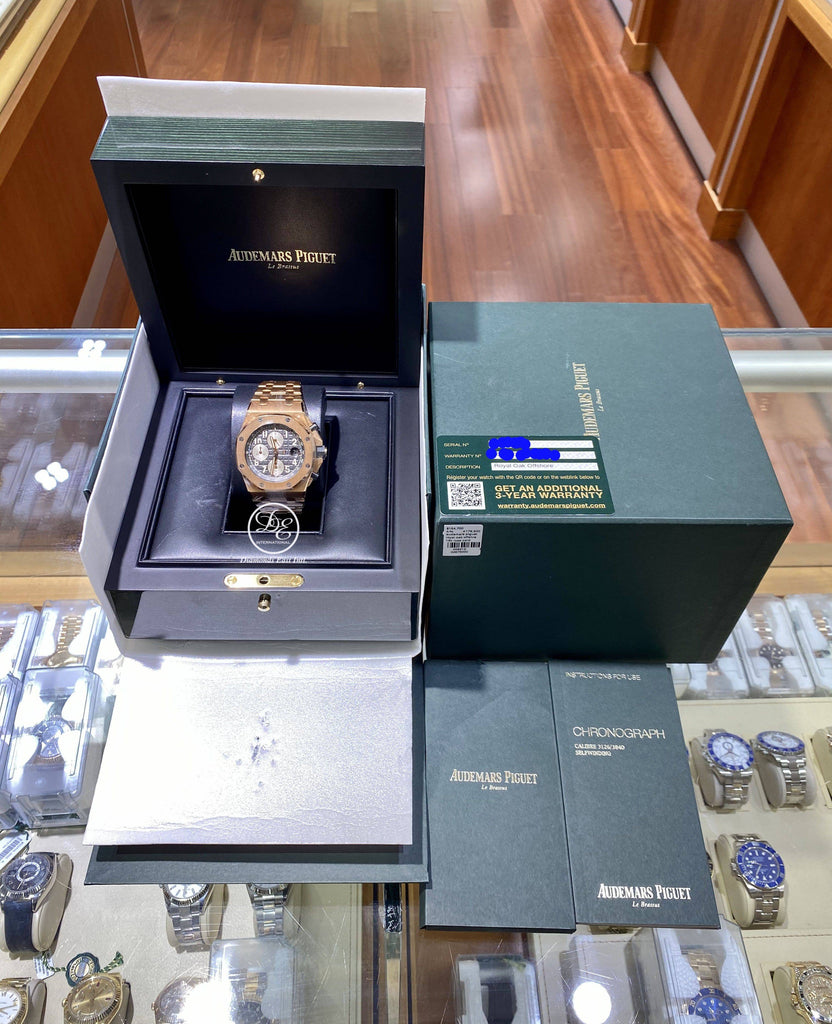 Audemars Piguet Royal Oak Offshore Chronograph 18k Rose Gold 26470OR.OO.1000OR.02 Box/Papers Mint - Diamonds East Intl.