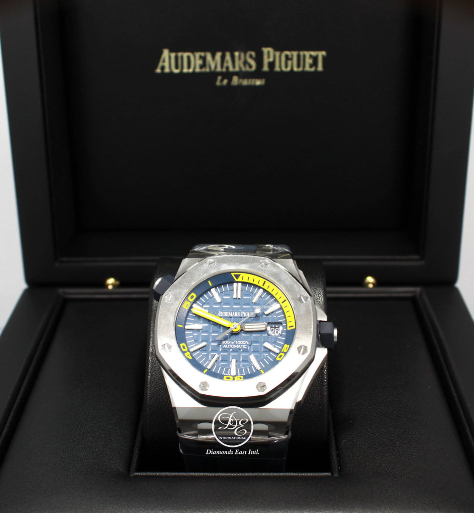 Audemars Piguet Royal Oak Offshore Diver Blue Limited Mint 15710ST.OO.A027CA.01 - Diamonds East Intl.