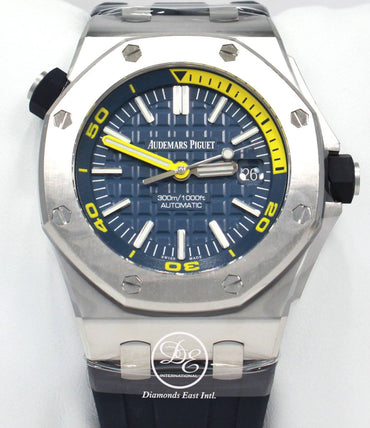 Audemars Piguet Royal Oak Offshore Diver Blue Limited Mint 15710ST.OO.A027CA.01 - Diamonds East Intl.