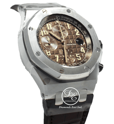 Audemars Piguet Royal Oak Offshore HAVANA Chocolate BOX/PAPERS  26470ST.OO.A820CR.01 *NEW* - Diamonds East Intl.
