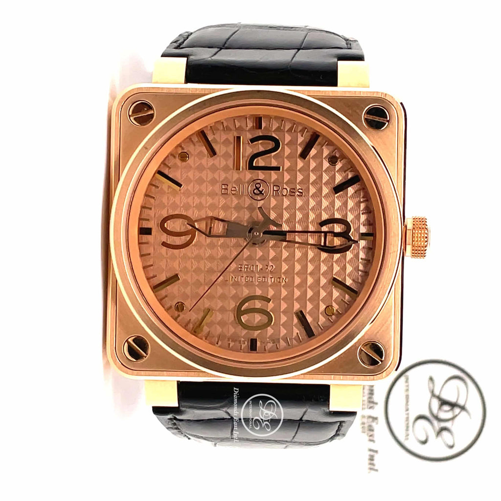 Bell & Ross BR01-92-R 18K Rose Gold Ingot 46mm Limited Edition Automatic - Diamonds East Intl.