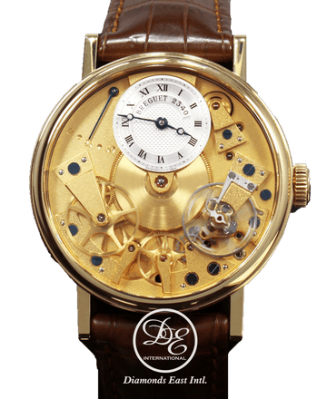 Breguet La Tradition 18K Yellow Gold Skeleton Dial 37mm Manual 7027BA/11/9V6 - Diamonds East Intl.