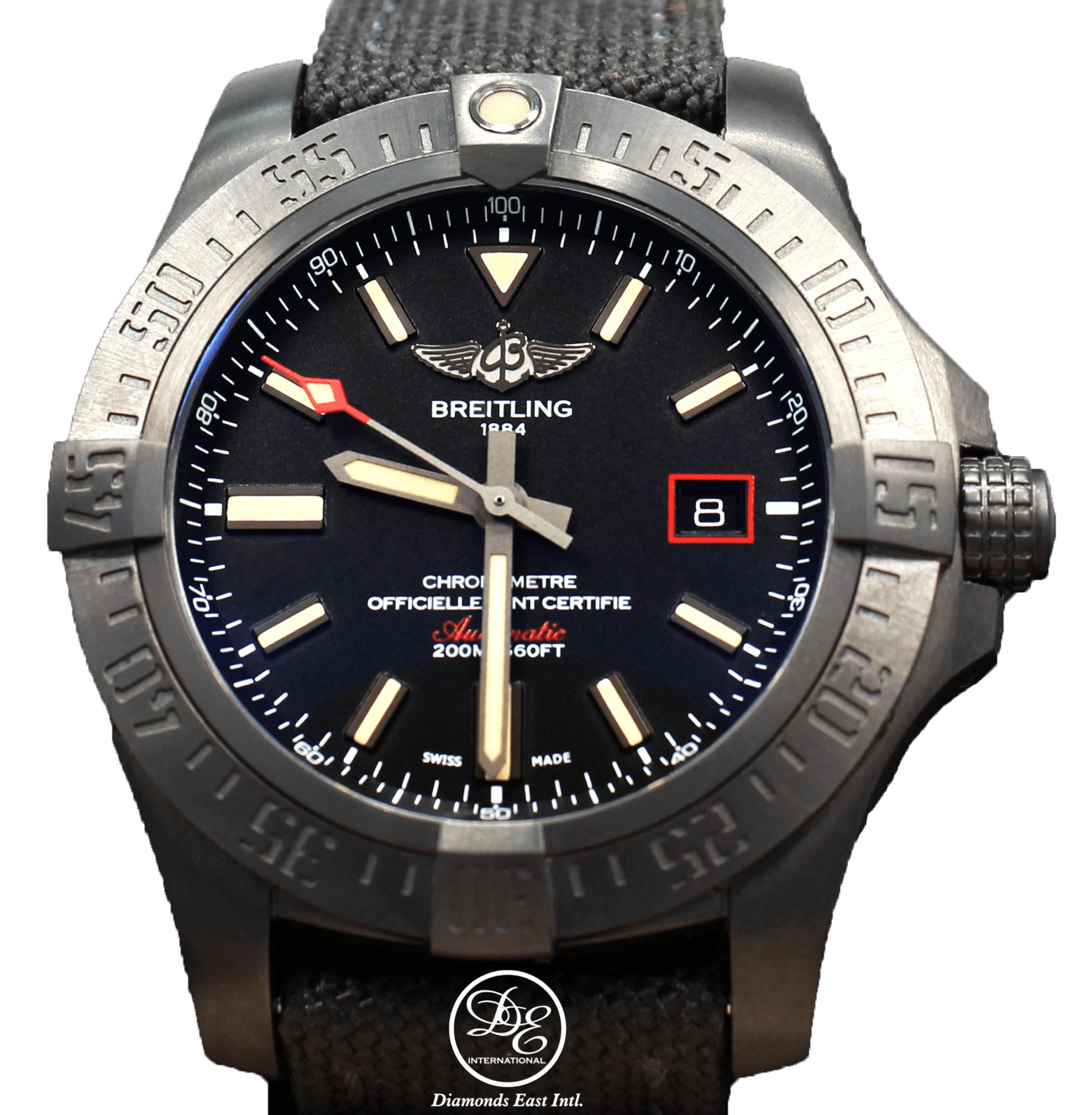 Breitling BLACKBIRD 43.7mm Automatic Black Dial with Bracelet model A44359  with Box | Sansom Watches, Rolex, Breitling, Omega, and more