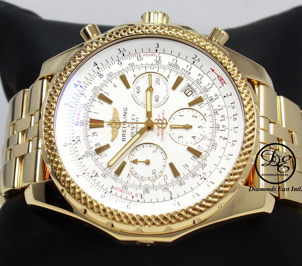 Breitling Bentley Motors Special Edition K25362 18K Yellow Gold Chronograph PAPERS - Diamonds East Intl.