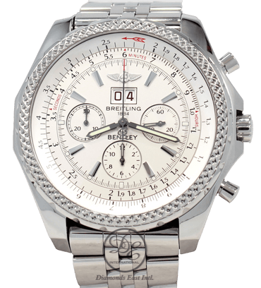 BREITLING For Bentley 6.75 A44362 49mm Chronograph Automatic White Dial - Diamonds East Intl.