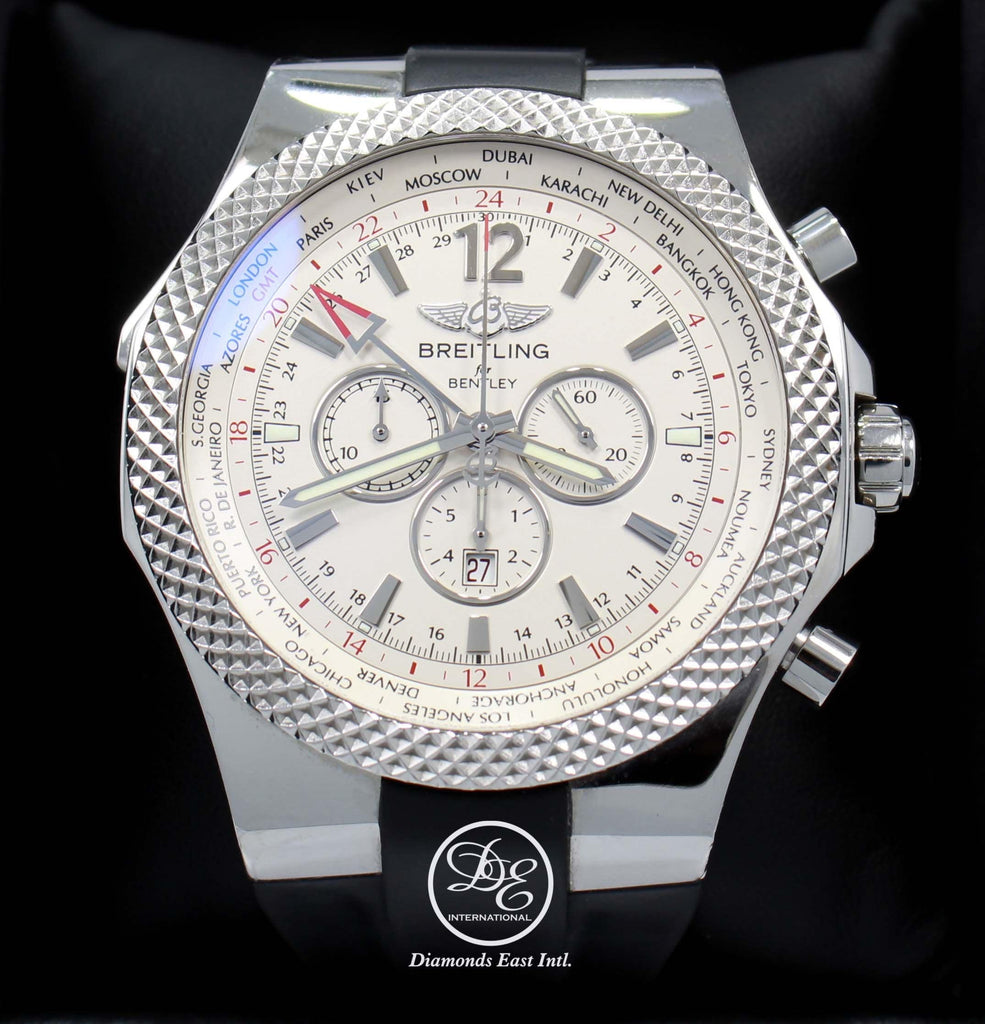BREITLING For Bentley GMT A47362 49mm Chronograph Watch Papers Mint Condition - Diamonds East Intl.