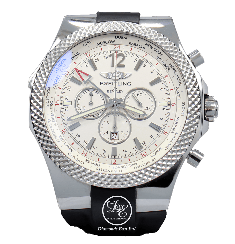 BREITLING For Bentley GMT A47362 49mm Chronograph Watch Papers Mint Condition - Diamonds East Intl.