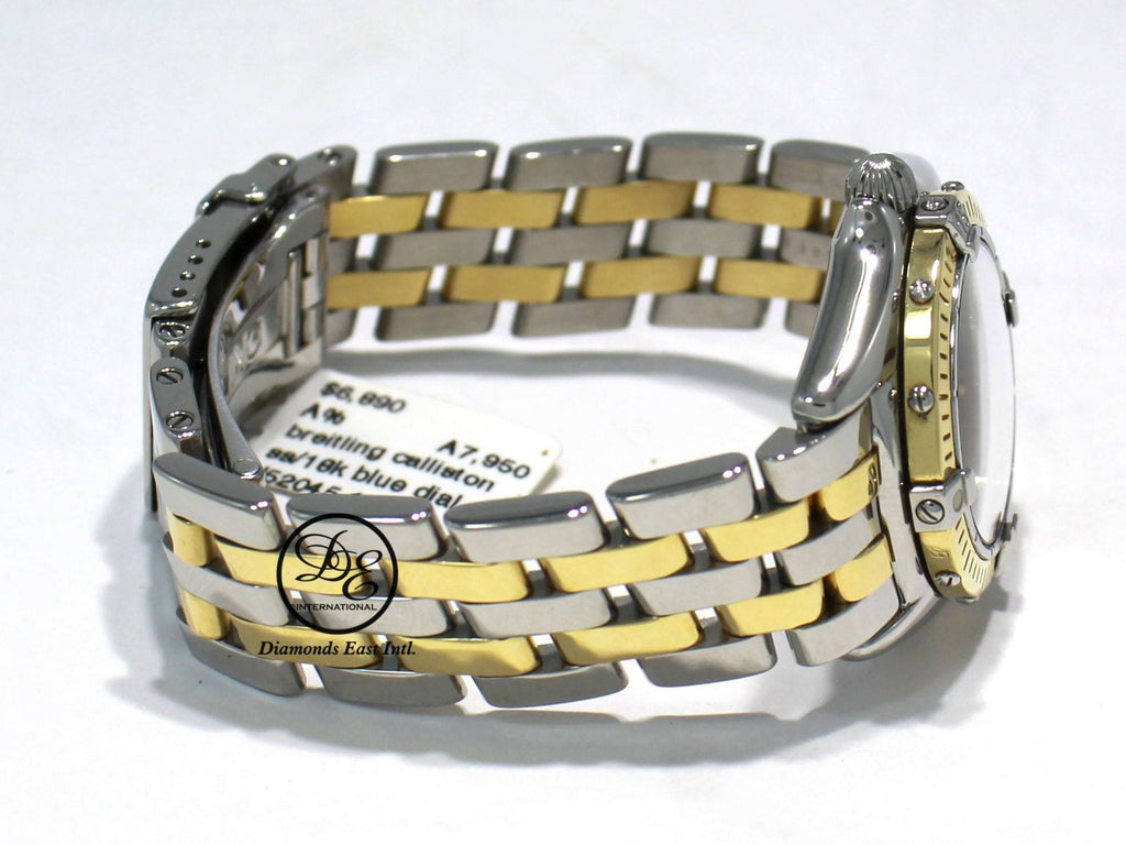 Breitling Callistino D52045.1 27mm Blue Dial 18k Yellow Gold/Steel Lady's Watch - Diamonds East Intl.