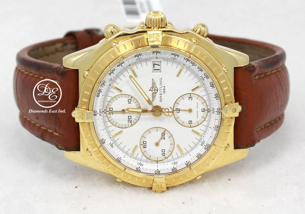 Breitling Chronomat K13048 18K Yellow Gold Chronograph Automatic FULLY SERVICED - Diamonds East Intl.