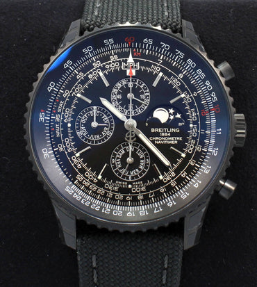 BREITLING Navitimer 1461 m1938022/bd20 LIMITED EDITION 48mm Black Steel Chronograph Moon Phase NEW - Diamonds East Intl.
