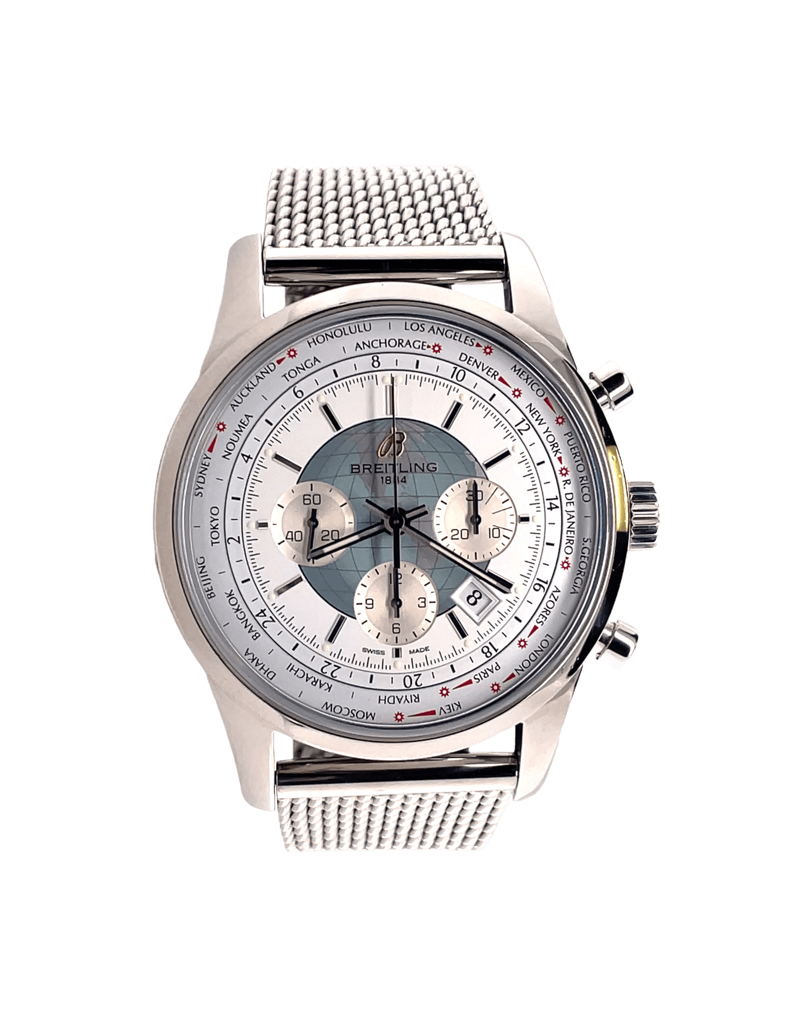 STAINLESS STEEL BREITLING TRANSOCEAN CHRONOGRAPH