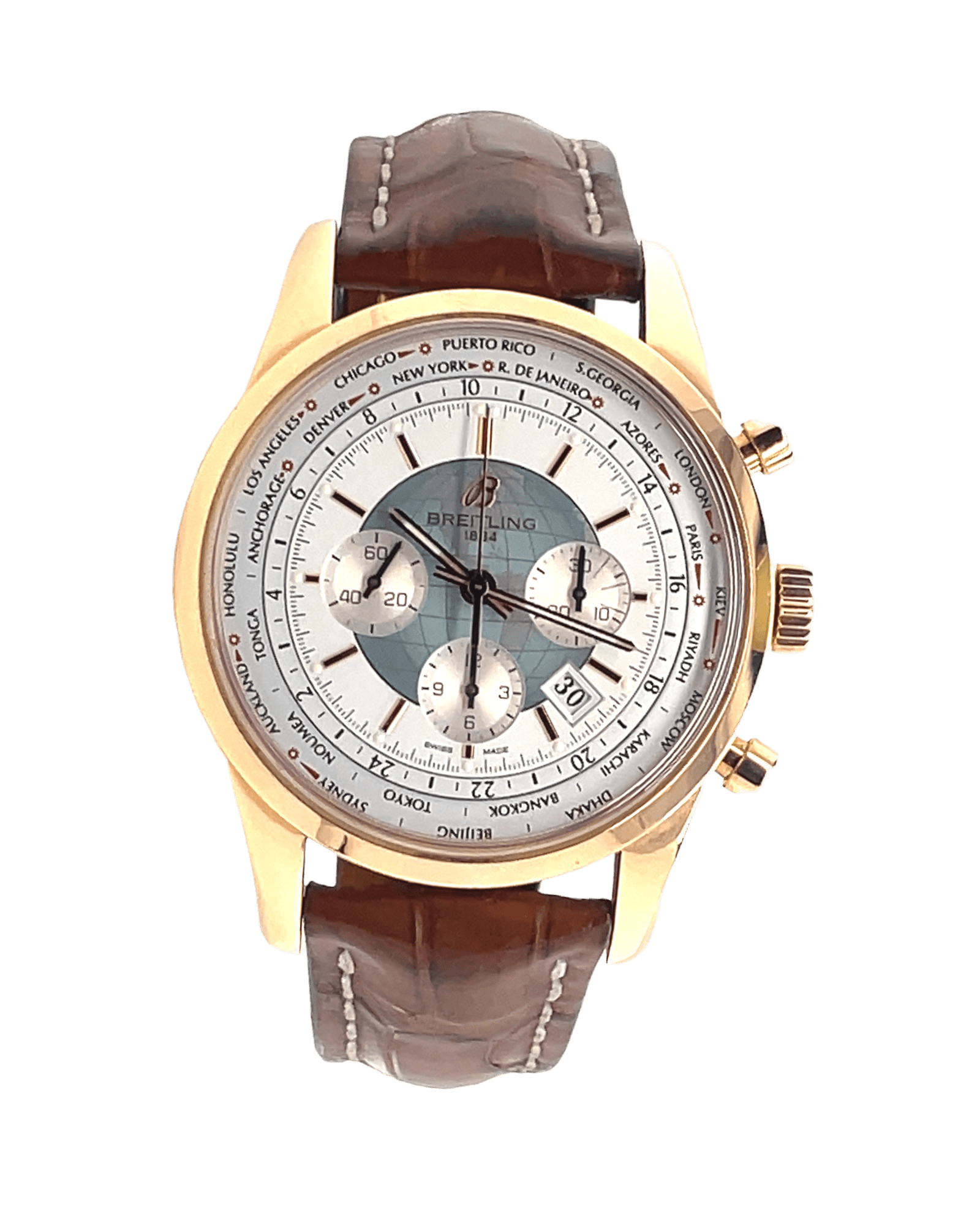 Breitling Transocean Chronograph Unitime RB0510U0 A733 Diamonds