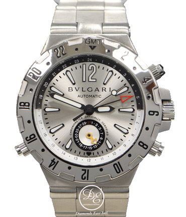 BULGARI Bvlgari Diagono Professional GMT GMT40S 40mm Stainless Steel Watch Mint - Diamonds East Intl.