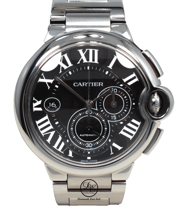 Cartier Ballon Bleu de Chronograph Automatic Black XL 44mm W6920025 Watch - Diamonds East Intl.