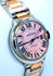 CARTIER BALLON BLEU W6920033 36mm 18K Rose Gold / SS Factory Pink MOP Dial Automatic - Diamonds East Intl.
