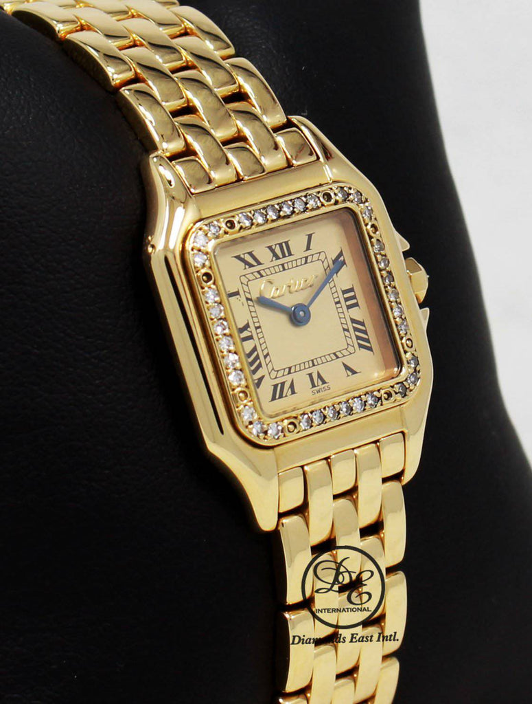 Cartier Panthere 18K Yellow Gold Factory Diamond Bezel Ladies - Diamonds East Intl.