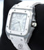 Cartier Santos 100 2878 W20129U2 32mm Automatic Stainless Steel White Rubber - Diamonds East Intl.