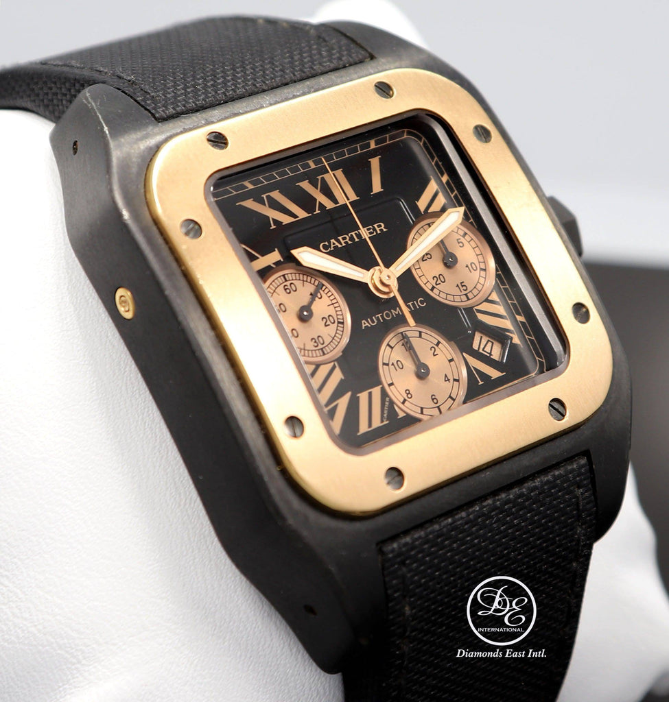 Cartier Santos 100 XL Chronograph W2020004/ 3104 Titanium PVD 18K