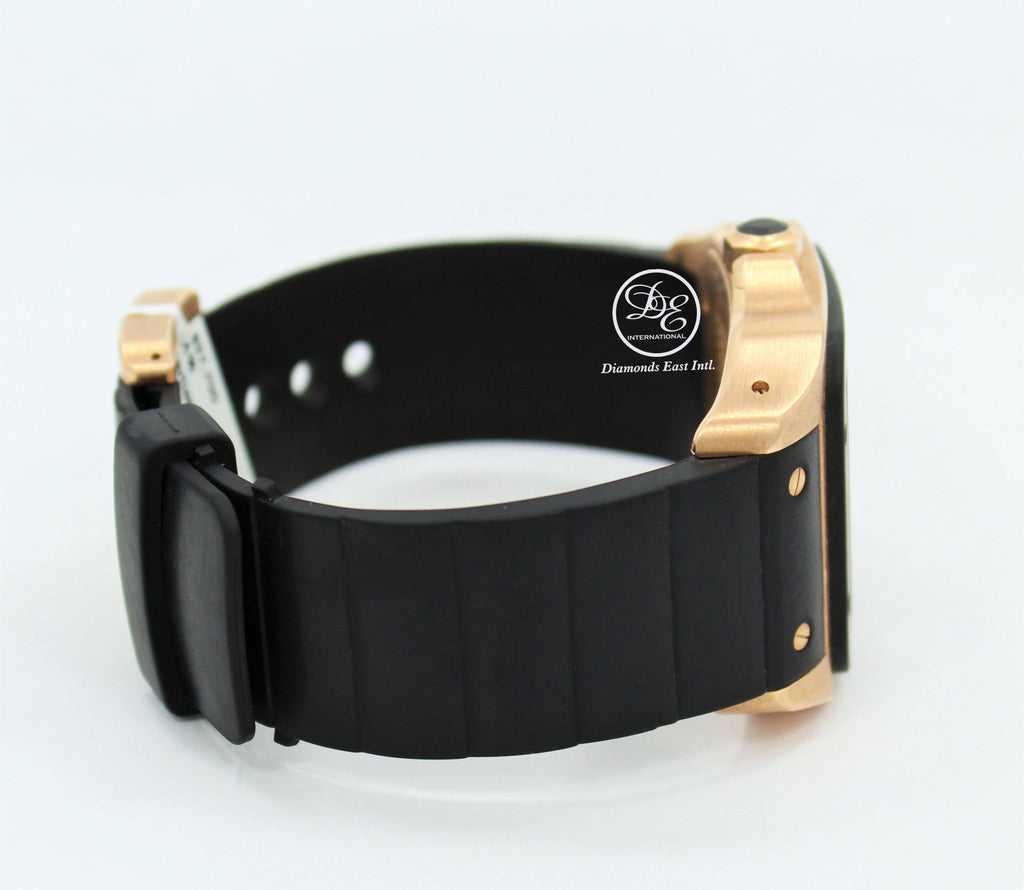Cartier Santos 100 XL W20124U2 18K Rose Gold Rubber Strap