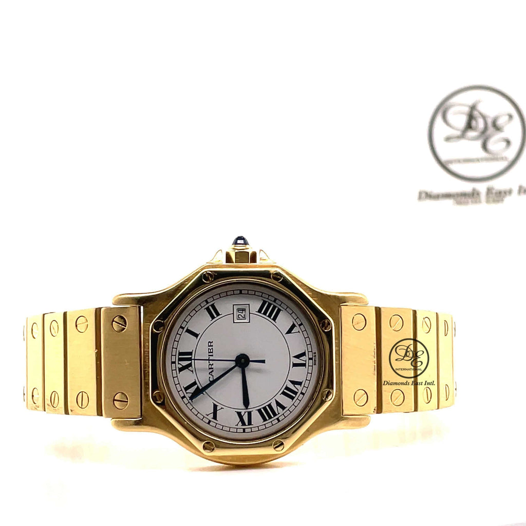 Cartier Santos Octagon 18k Yellow Gold 30mm Automatic Watch