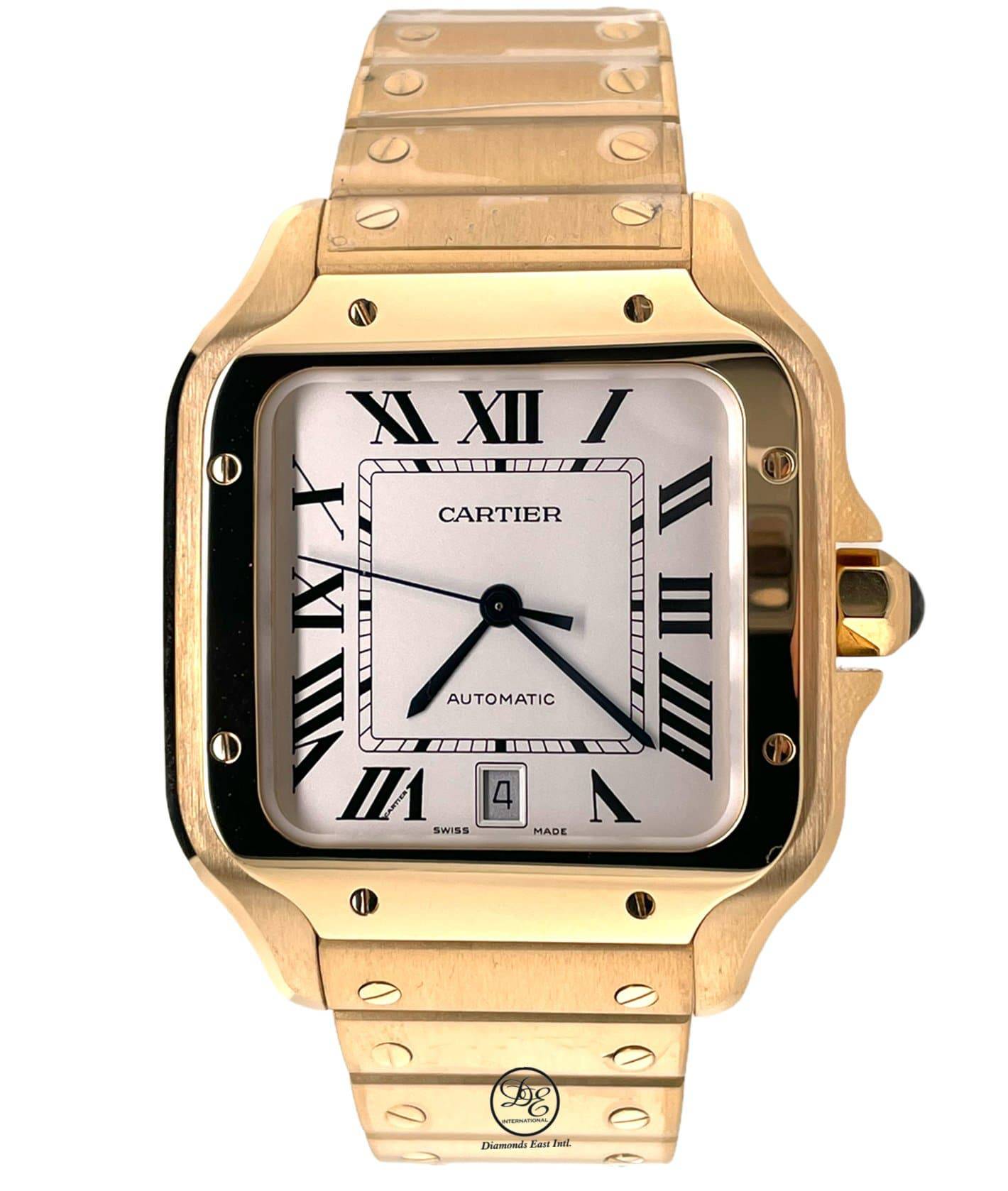 Cartier 18Kゴールド サントス Cartier Santos WGSA0029 Large 18k Yellow Gold Unworn