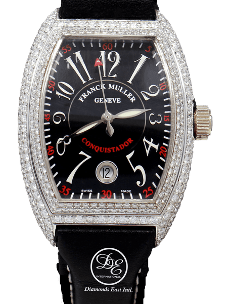 Franck Muller Master Complications Conquistador 8001SC LIMITED EDITION 18K White Gold CUSTOM DIAMONDS Diamonds East Intl