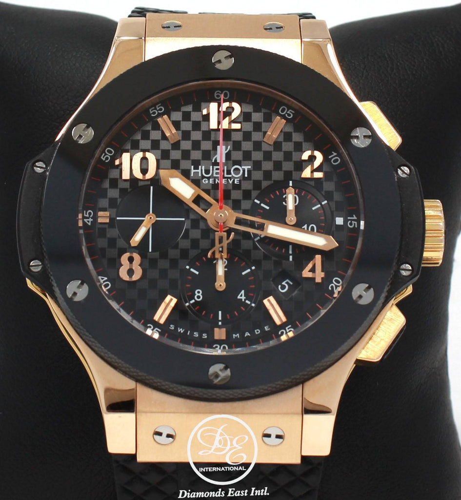 Hublot Big Bang 18K Rose Gold 44mm Chronograph Carbon Dial 301.PB.131.RX - Diamonds East Intl.