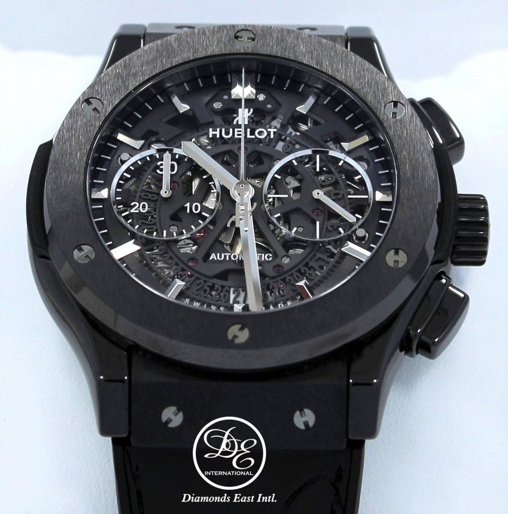Hublot Fusion Aerofusion Black Magic Chronograph Skeleton Dial 525